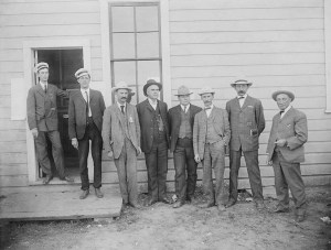 1915 L to R Ernst Edsall, Justin Smith, R D Steel, walter cooper, riven fisher, AC, Hoffman